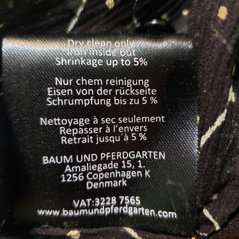 Baum und Pferdgarten Sheer Whimsigoth Floral Midi Dress Smocked Waist Size 10 - Picture 8 of 10